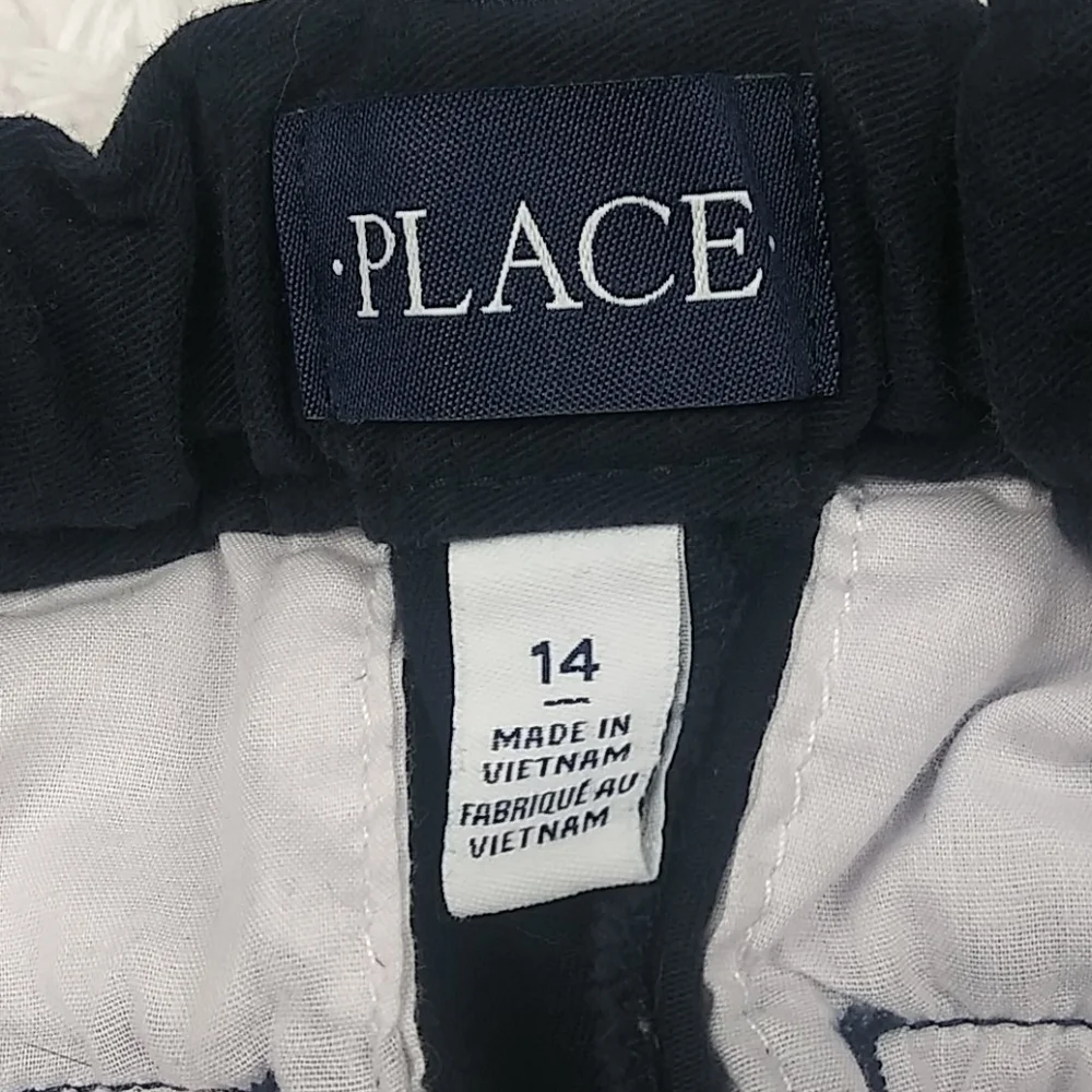 Children's Place Navy Blue Mid Rise adjustable Waist Bermuda Dress Uniform Short